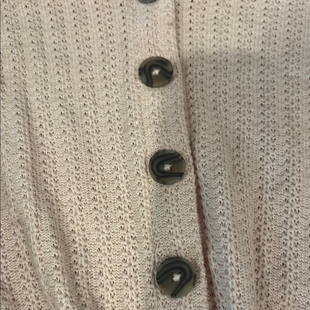 Sanctuary Blush Button-Down Knit Top nwot - Picture 2 of 3